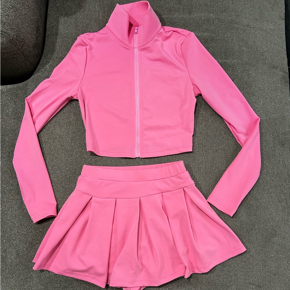 Pink Mini Skirt Set